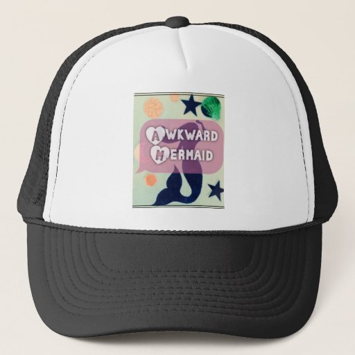 Image of awkward mermaid Trucker Hat