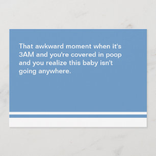 Awkward Moment New Baby Card- Boy Invitation