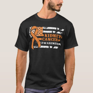 Awkward Style USA Flag Kidney Cancer Awareness T-Shirt