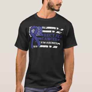 Awkward Style USA Flag Rectal Cancer Awareness T-Shirt