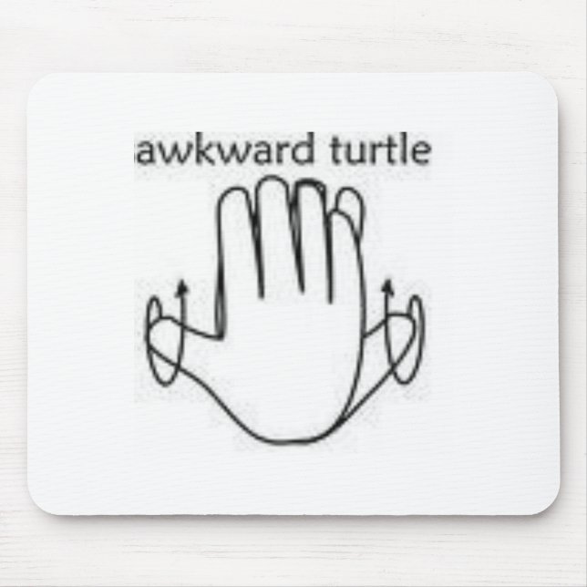 awkward turtle mouse mat (Front)