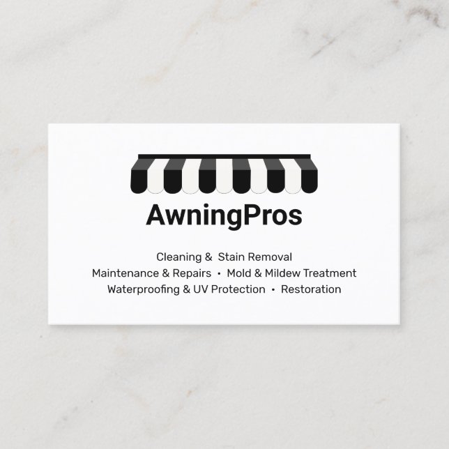 Awning Cleaner  Business Card (Front)