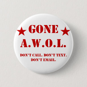 AWOL 6 CM ROUND BADGE