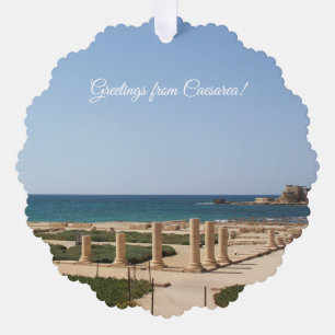 aWorld2Celebrate: Greetings from Caesarea! Tree Decoration Card