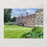 aWorld2Celebrate: Greetings from Cambridge! Postcard<br><div class="desc">aWorld2Celebrate: Mathematical Bridge,  River Cam,  Cambridge,  England,  August 2023</div>