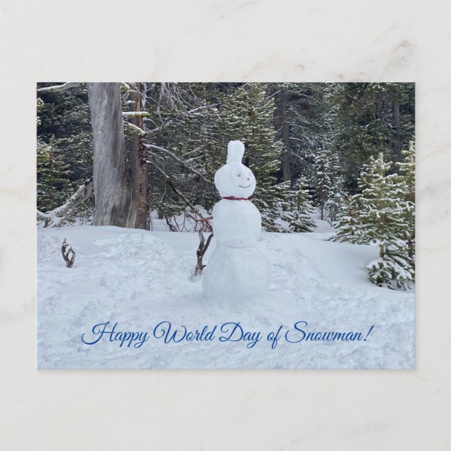 aWorld2Celebrate: Happy World Day of Snowman!  Postcard (Front)