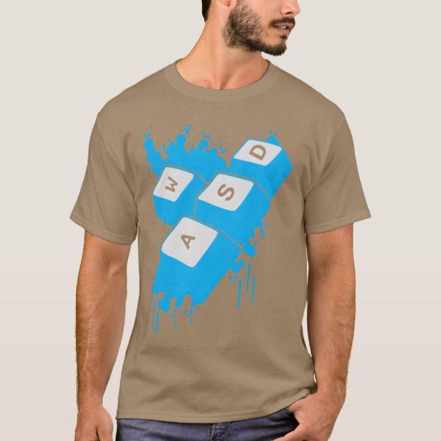 AWSD Gaming Control Game Lover Gamer Controller gi T-Shirt (Front)