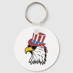 Awsome Patriotic Eagle Usa Tee Key Ring