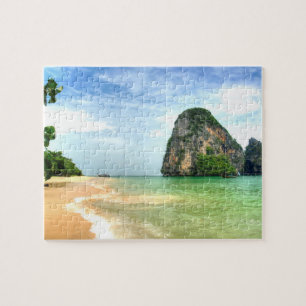Awsome Railay Beach, Krabi Thailand Jigsaw Puzzle