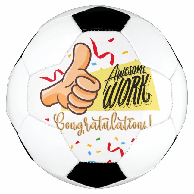 awsome work congratulations football (Front)