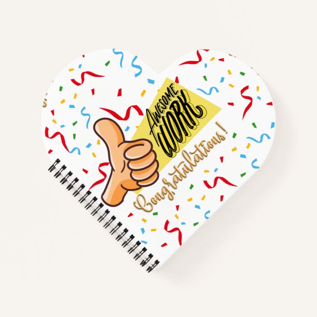 awsome work congratulations notebook (Front)