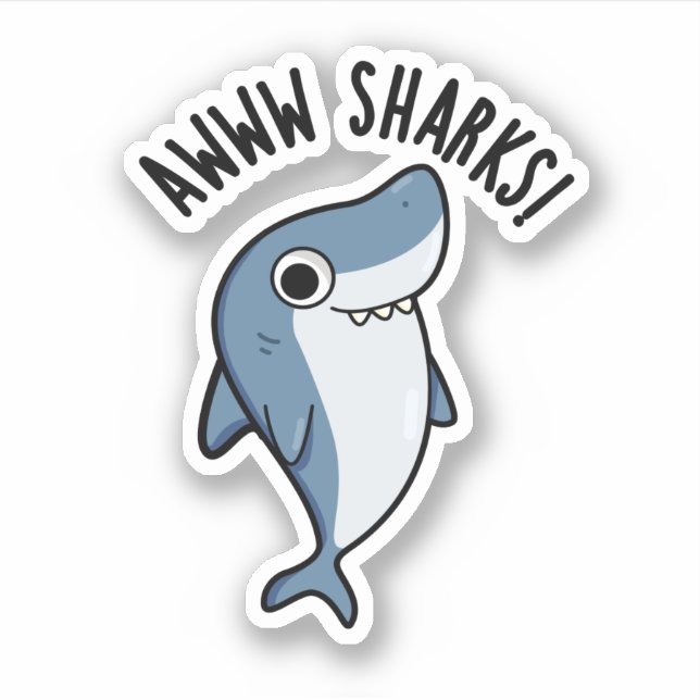 Awww Sharks Funny Animal Pun  (Front)