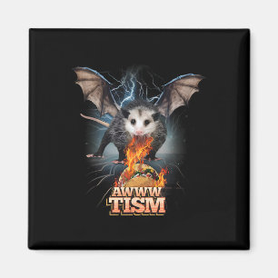 Awww Tism Funny Opossum T Spit Fire Opossum Meme A Magnet