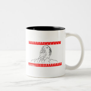 awwww yeah rage comic lol rofl Two-Tone coffee mug
