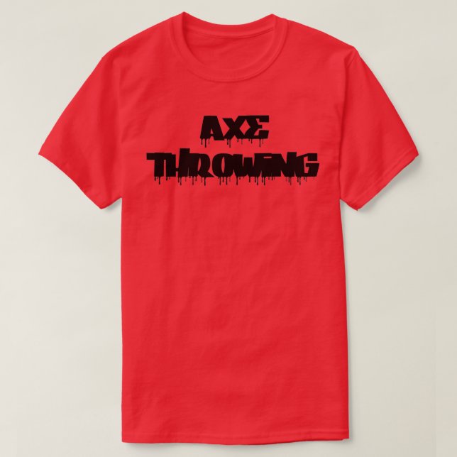 ax throwing black T-Shirt (Design Front)
