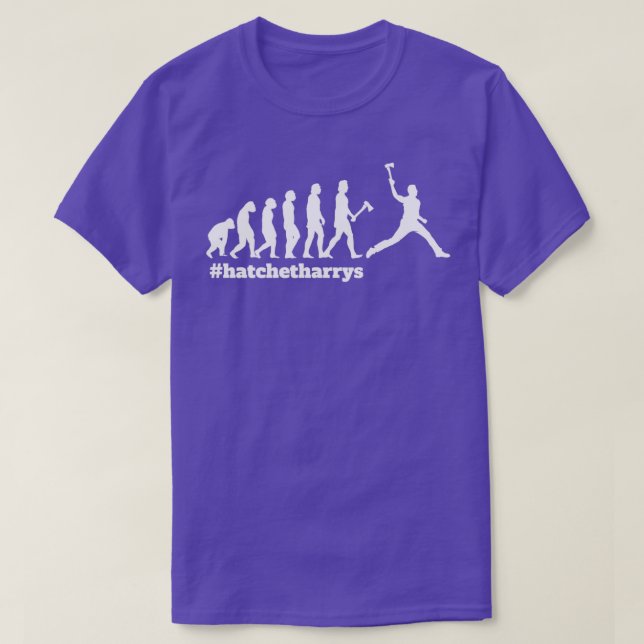 Ax Throwing Funny Evolution T-Shirt (Design Front)