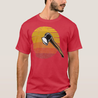Ax Throwing Sunset Ax Throwing Hatchett Lumberja T-Shirt