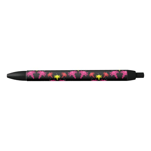 Axaotl Salamander Kids Gift Black Ink Pen (Front)