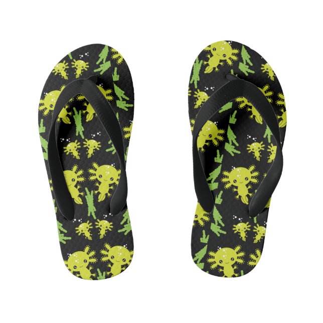 Axaotl Salamander Kids Gift Kid's Flip Flops (Footbed)