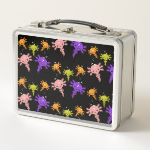 Axaotl Salamander Kids Gift Metal Lunch Box