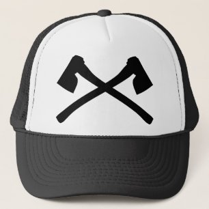 axe axe crossed icon trucker hat