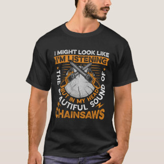 Axe Lumberjack Woodcutting Design for a Chainsaw L T-Shirt