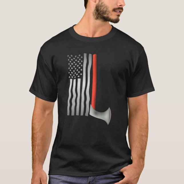 Axe Throw Sport In America With American Flag T-Shirt (Front)