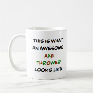 axe thrower, awesome coffee mug