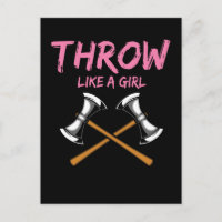 Axe Thrower Girl Woodworking Axe Throwing