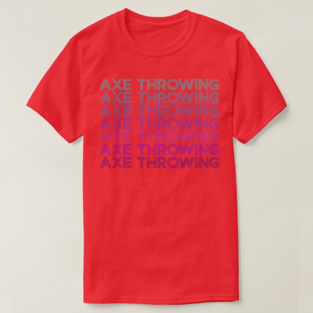 Axe Throwing Axe Thrower Retro T-Shirt (Design Front)