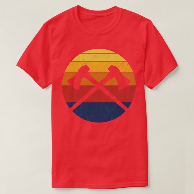 Axe throwing axe throwing axe retro T-Shirt (Design Front)