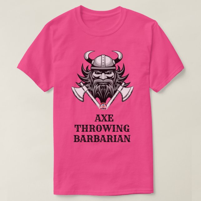 Axe throwing barbarian T-Shirt (Design Front)