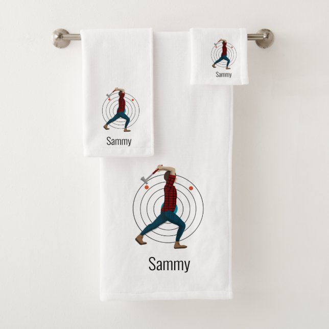 Axe Throwing Bath Towel Set (Insitu)