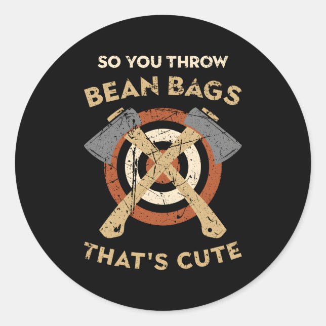 Axe Throwing Chet And Axe Lumberjack Hobby Classic Round Sticker (Front)