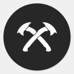 Axe Throwing Crossed Chets For Thrower Classic Round Sticker