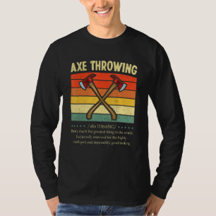 Axe Throwing Definition Retro Hatchet Axe Thrower T-Shirt