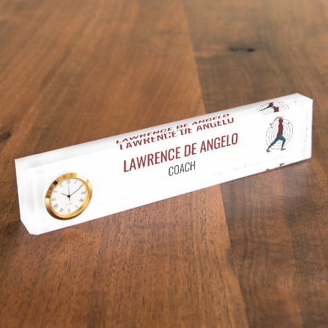 Axe Throwing Desk Name Plate (Side)