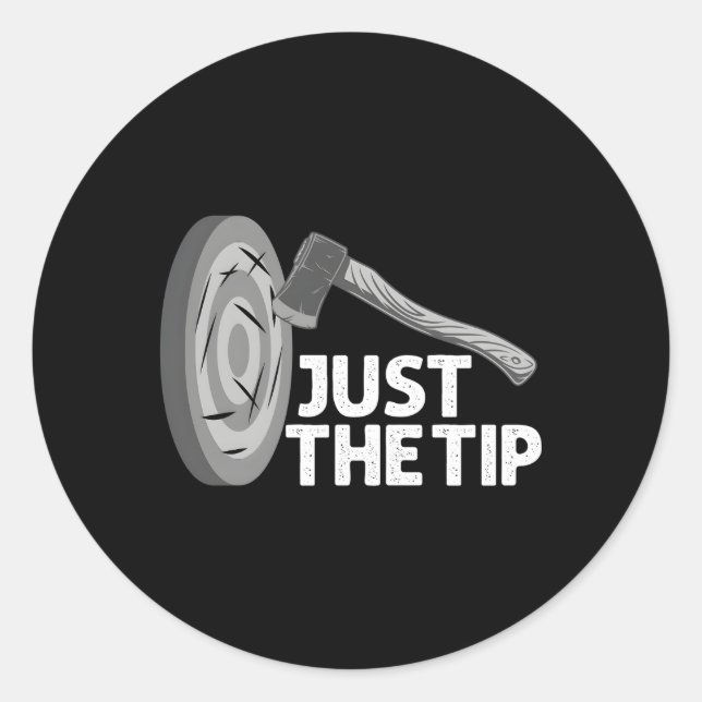 Axe Throwing For Axe Throwers Classic Round Sticker (Front)