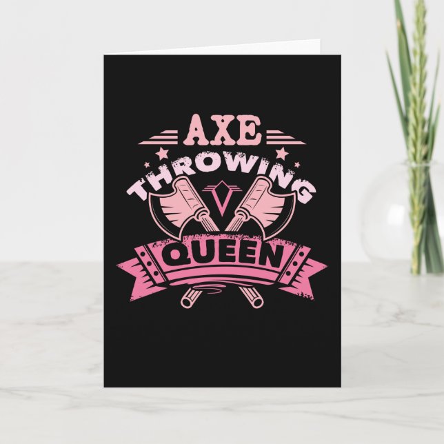 Axe Throwing Girl Card (Front)