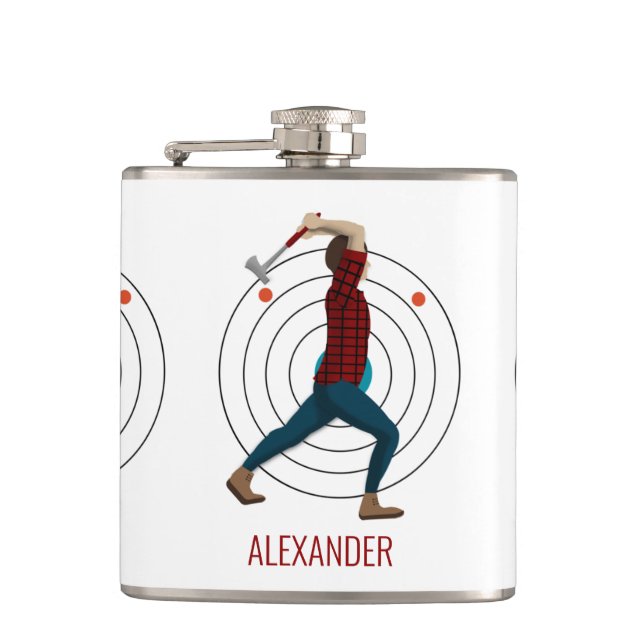 Axe Throwing Hip Flask (Front)