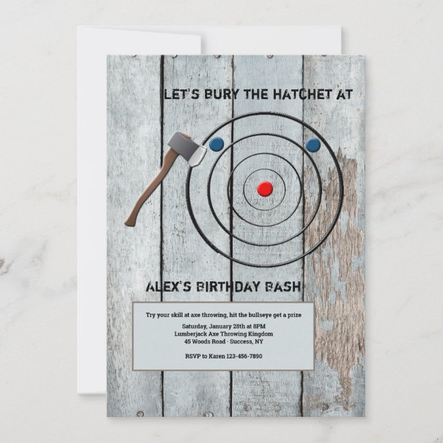 Axe Throwing Invitation (Front)