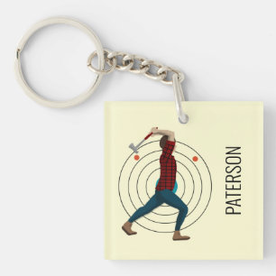 Axe Throwing Key Ring