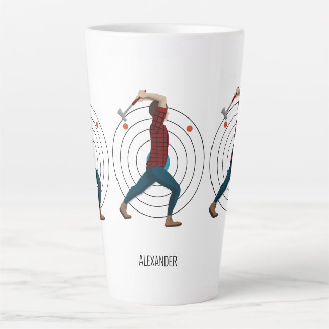 Axe Throwing Latte Mug (Front)
