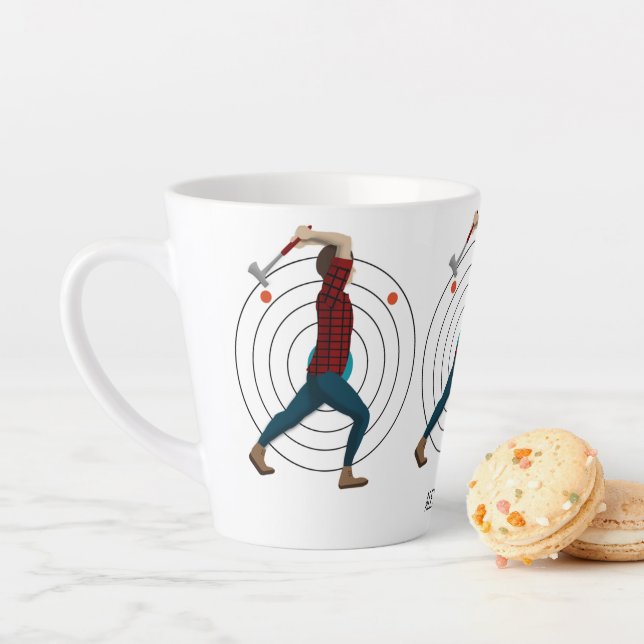 Axe Throwing Latte Mug (In Situ)