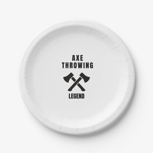 Axe throwing legend paper plate (Front)