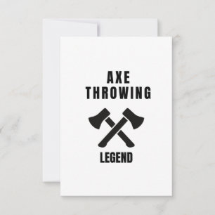 Axe throwing legend thank you card