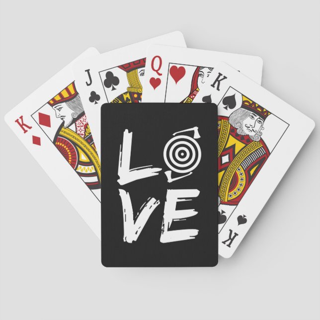Axe Throwing Love Axes Tomahawk Bullseye Hatchet Playing Cards (Back)