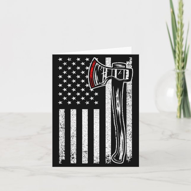 Axe Throwing Novelty For Men Women Ax Thrower Axe  Card (Front)