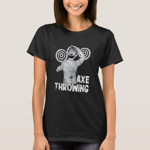 Axe throwing set with target board for men T-Shirt