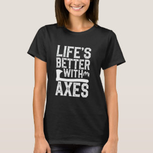 Axe Throwing Target Practice Lumberjack Sport Viki T-Shirt